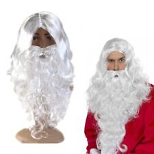 Luxury Santa Claus Wig + Beard Set Christmas Father Fancy Dress Outfit Accessory