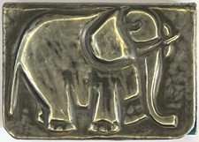 White Metal Elephant Matchbox