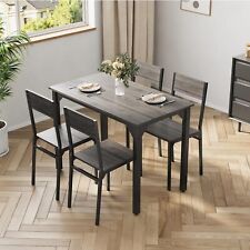 Breakfast Dining Table and 4 Chairs 5 Piece Dining Room Set Modern Kitchen Home