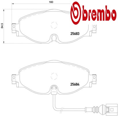 Front brake pad - brake, set