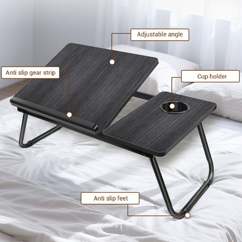 Folding laptop table bed tray - folding,