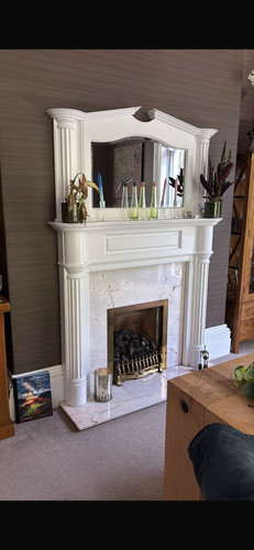 Wood fire surround - , in