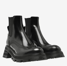 Alexander McQueen Tread Chelsea Boots Black 5 uk Brand New Leather £690 5uk 38eu
