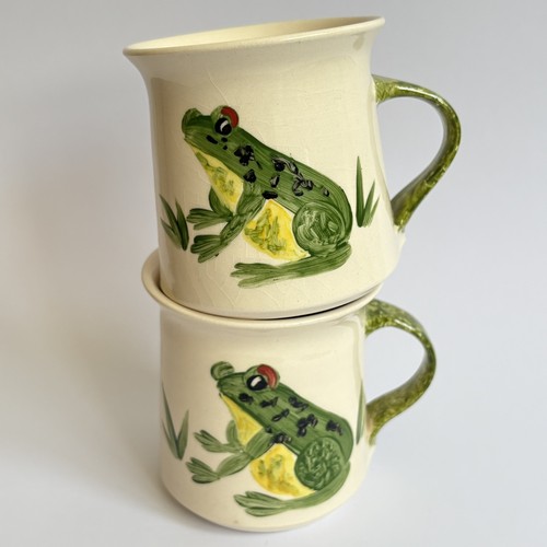 Handpainted ceramic frog - handpainted,