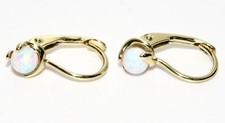 9ct gold opal leverback - gold,