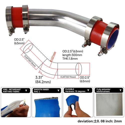 Degree 63mm aluminum - 45, 2.5"