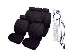Bloomsbury Black Leather Look 8 PCE Seat Covers For FIAT Panda Brava Bravo