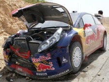 Sebastien Loeb's damaged car