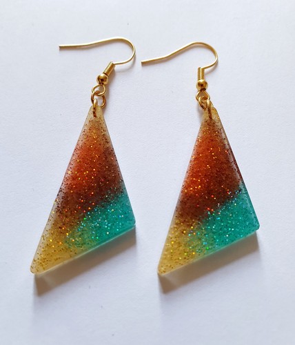 Handmade resin earrings - resin,