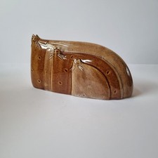 Modernist Abstract Cat Cats Govinder Nazran Style 1990s Art Pottery Ceramic mcm