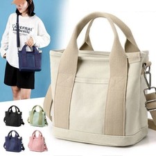 Women Canvas Tote Bag Fashion Large Capacity Handbags Shoulder Bag Zip Crossbody