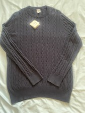 Men's Navy Round Neck Jumper