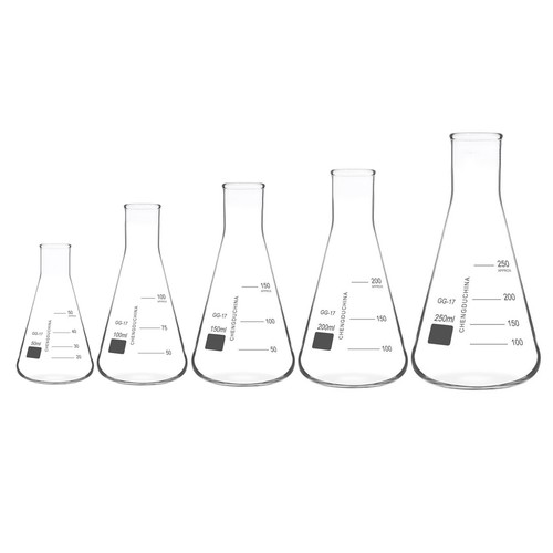 Lab glass erlenmeyer flask