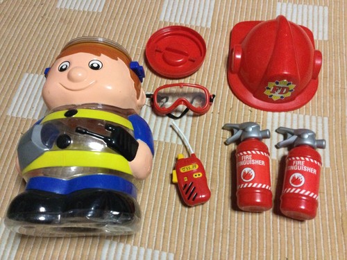 Fireman dressing equipment - fireman, up