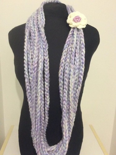 Lavender multi stranded scarf - multi-stranded,