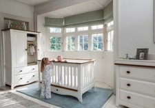 Boori Provence Nursery Furniture. Cot, toddler bed, wardrobe, chest of drawers