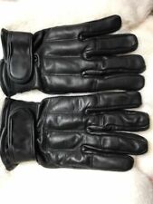 POLICE SECURITY DOORMAN TACTICAL SAND FILLED KNUCKLE PROTECTION LEATHER GLOVES.