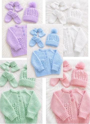 Hand knitted baby set - ,