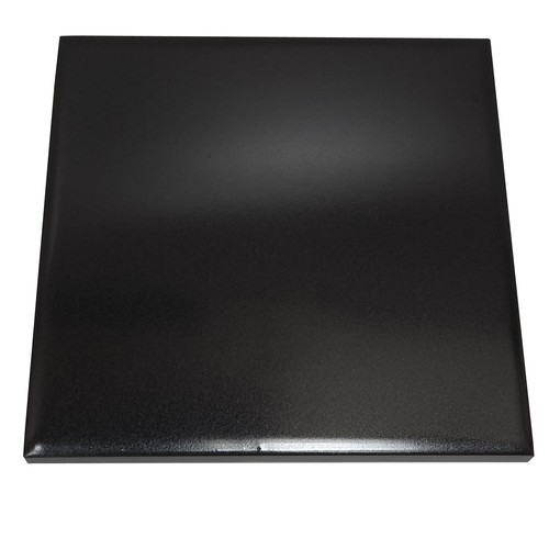 Black basalt fireplace hearth - black,