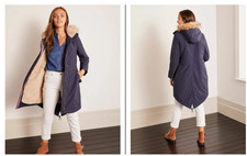 BODEN PARKA DUNBAR PARKA COAT JACKET SIZE 14R TU650 WITH DETACHABLE lining VGC