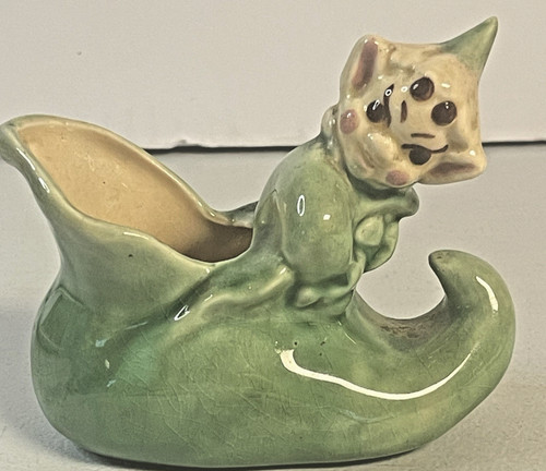 Vintage ceramic elf pixie - pixie, in