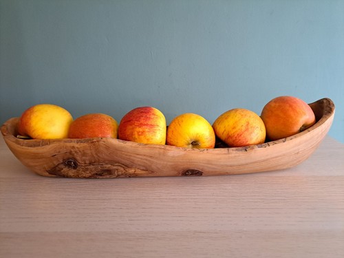 Large hand carved wooden - large, bowl