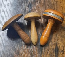 3 X Vintage Wooden Darning
