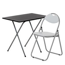 Wooden folding desk - &, chair