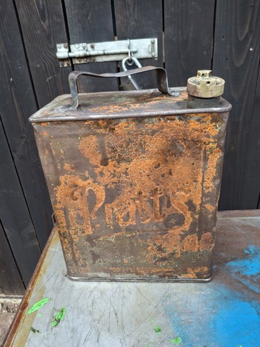 Old vintage pratts petrol can - vintage,