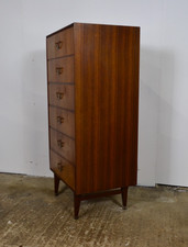 Vintage Meredew Walnut Chest of Drawers in Italian style, Retro, Mid Century