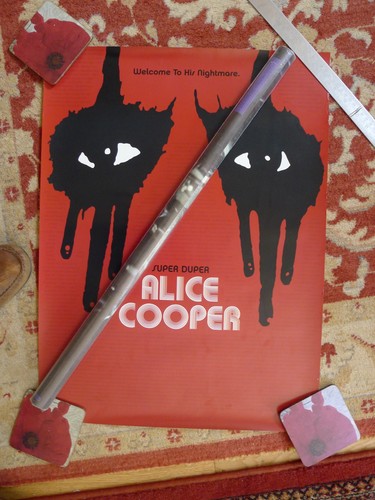 Two alice cooper posters with - two, posters: