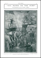1907 FINE ART All Hands to the Pump Henry Scott Tuke Yorkshireman Sailors (32)