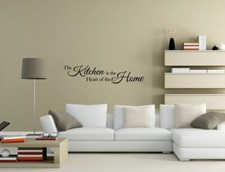The Kitchen is the Heart of the Home Wall Stickers Wall Quotes Wall Art UK  32X