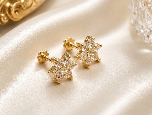 22ct indian earrings studs - indian,