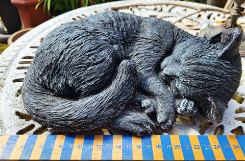 Sleeping cat garden statue - cat,