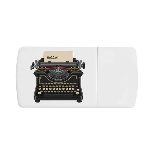 Vintage typewriter with - typewriter, text'