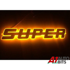 LED Yellow SUPER Sign 3D Exterior Interior Light 24V For Scania Trucks Truckers
