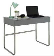 Habitat Sammy 2 Drawer Desk - Grey Gloss. Free Delivery within 20 miles.