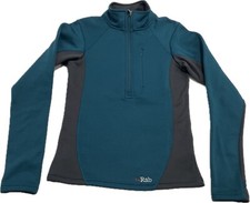 Rab Powerstretch Half Zip Polartec Long Sleeve XS Blue Gray EUC Base Layer
