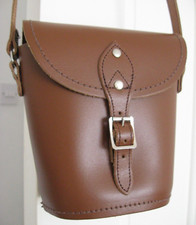 ZATCHELS!!! 100% TAN LEATHER BUCKET SHOULDER SATCHEL BAG + DUSTBAG & CERTIFICATE