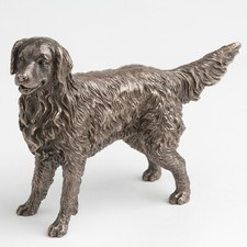 Golden Retriever Cold Cast Bronze Dog Sculpture Standing Animal Lover Ornament