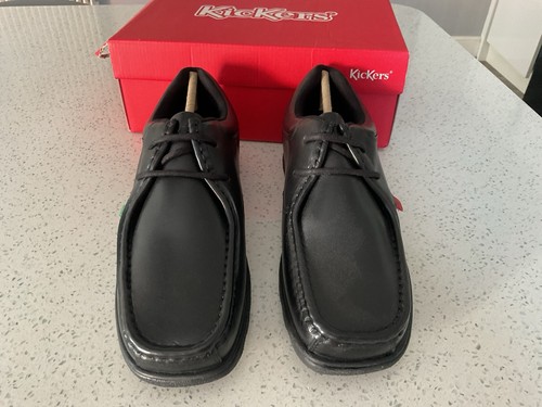 Kickers black leather shoes - kickers,