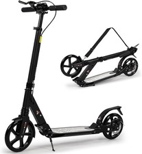 H.yeed Kick Scooter Big Wheels Disc Brakes Carry Strap & Double Shock for Adults