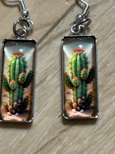 Unusual cactus earrings 925 - unusual,