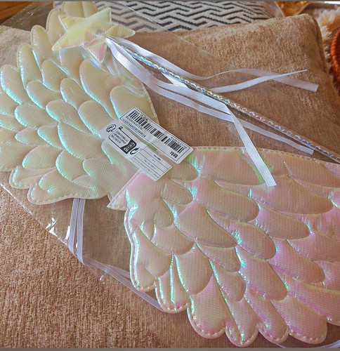 Iridescent white angel fairy - iridescent,