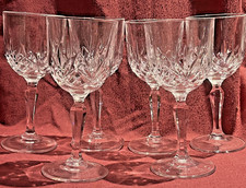 Set 6 Cut Glass Crystal Red