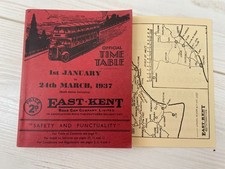 East Kent Bus Timetable 1st January 1937