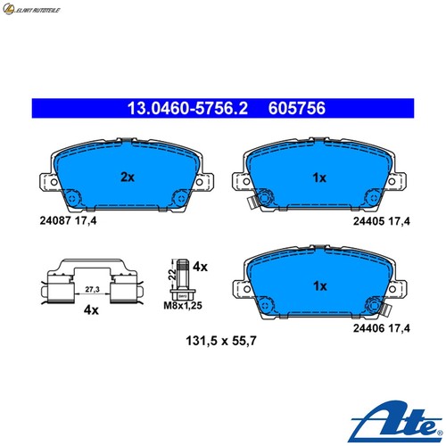Brake pad set - pad, disc