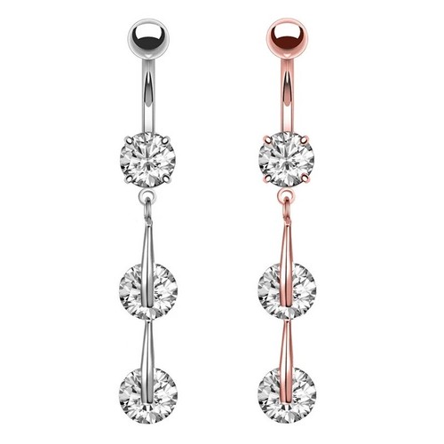 Belly bars button piercing bar - belly,