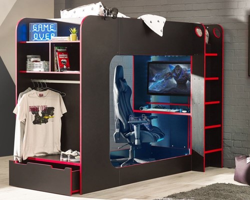 Impact gaming bunk bed - gaming, bed,